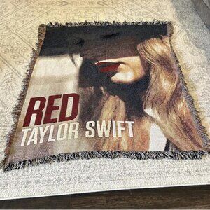 RARE Vintage Taylor Swift Red Album Throw Blanket/Tapestry